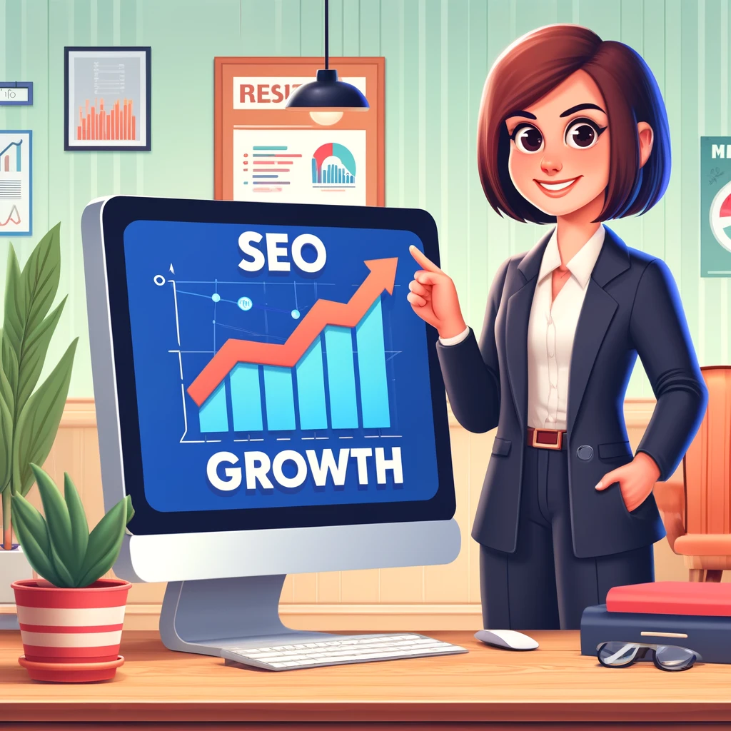 SEO Growth and showing a chart of growth